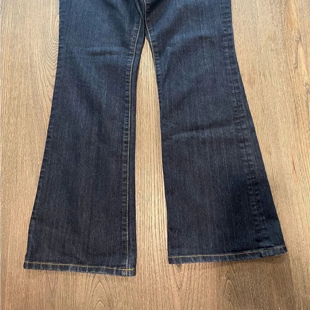 Michael Kors Dark Wash Denim Jeans Flare Leg Size 8